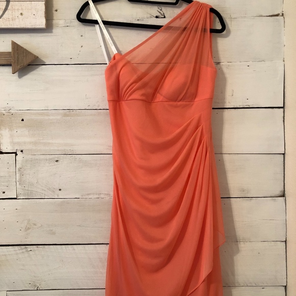 David's Bridal Dresses & Skirts - David's Bridal Coral One-Shoulder Dress